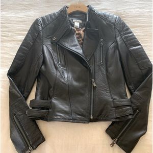 Black Leather Jacket SIZE S